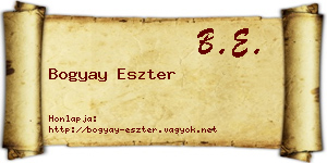 Bogyay Eszter névjegykártya