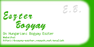 eszter bogyay business card